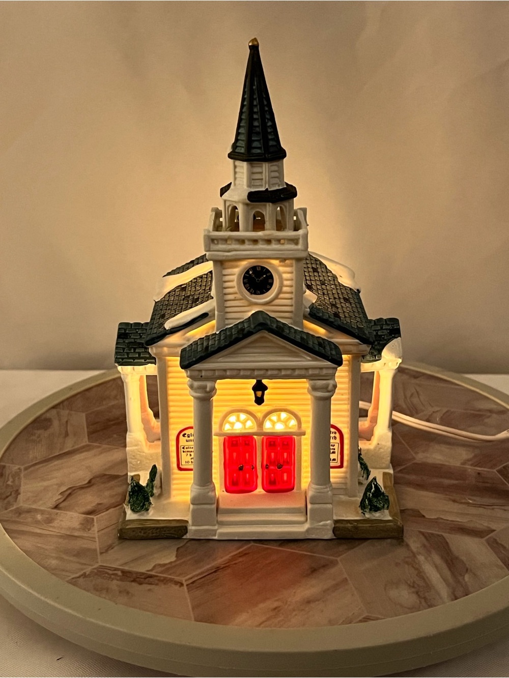 Lemax United Church Lighted Christmas Village Building 2003 Original Box